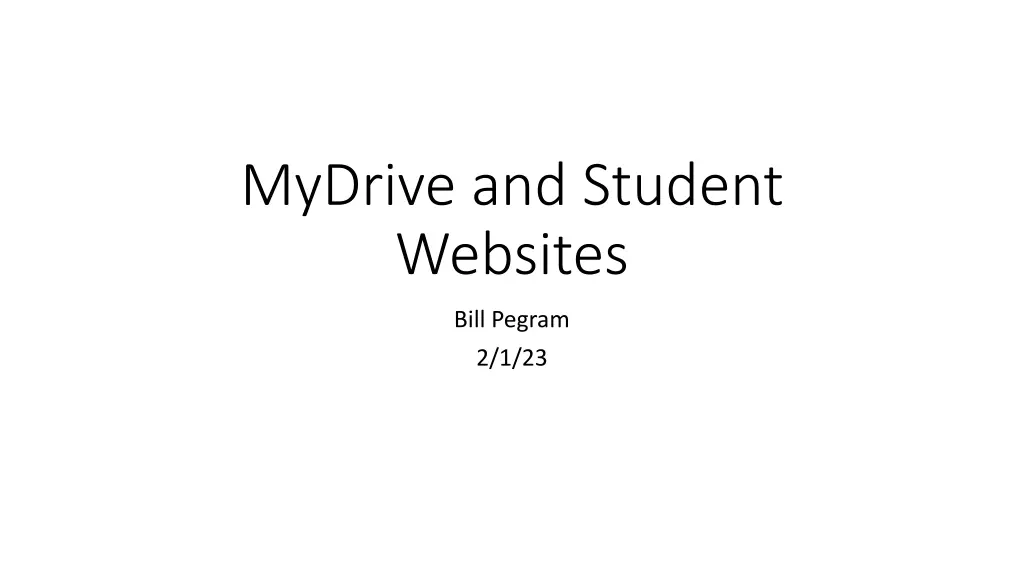 mydrive and student websites