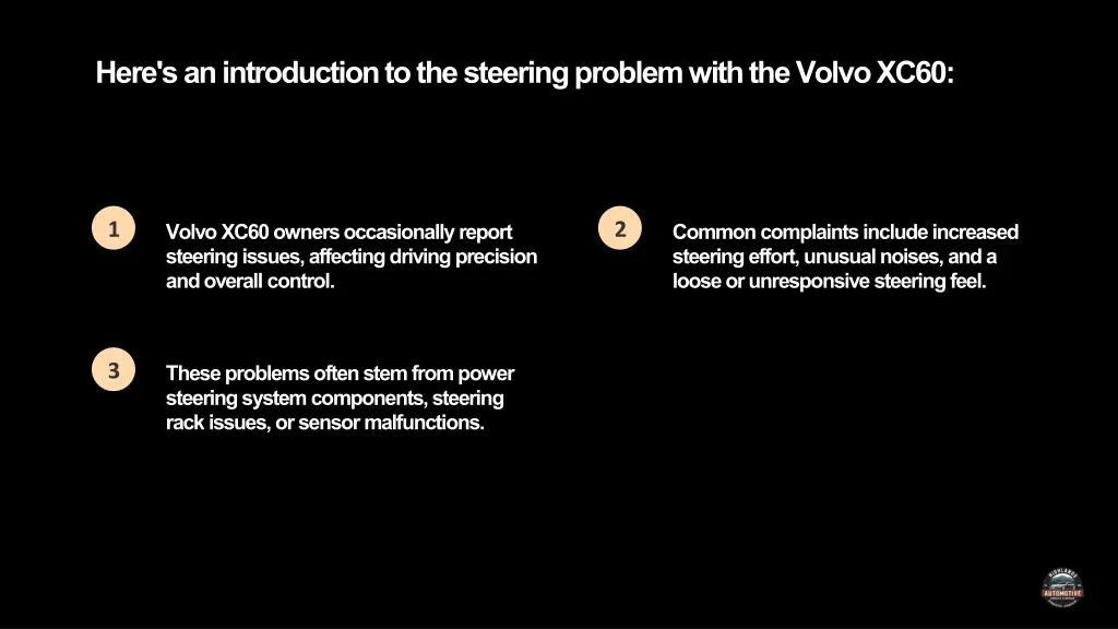 here s an introduction to the steering problem