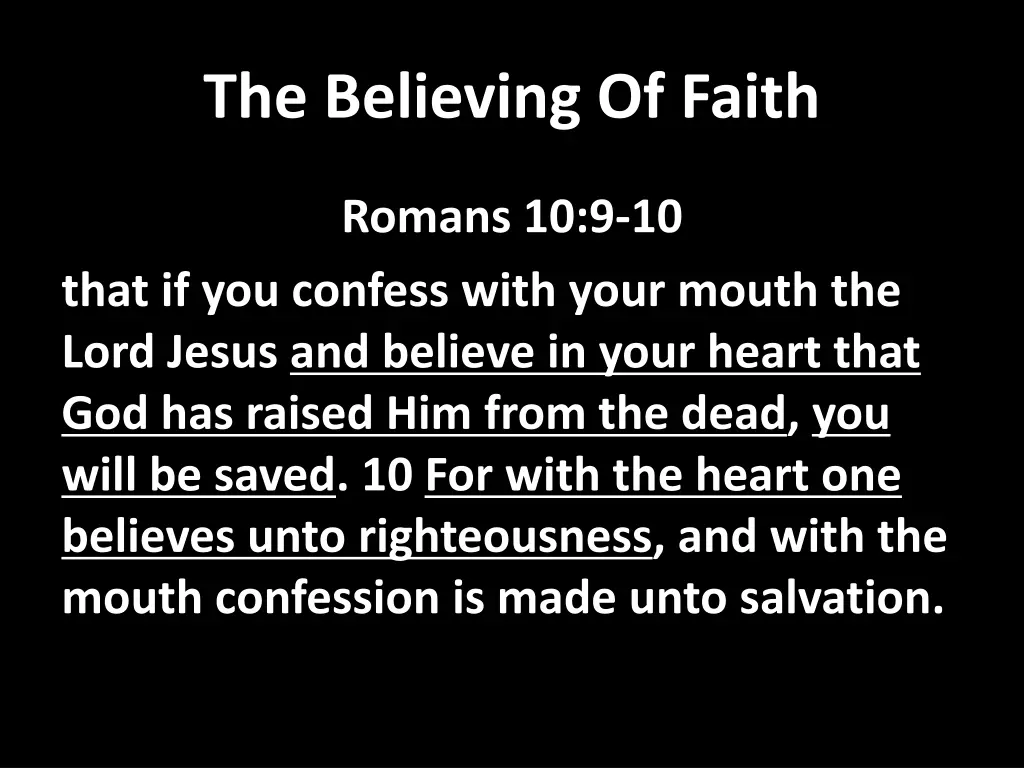 the believing of faith 4