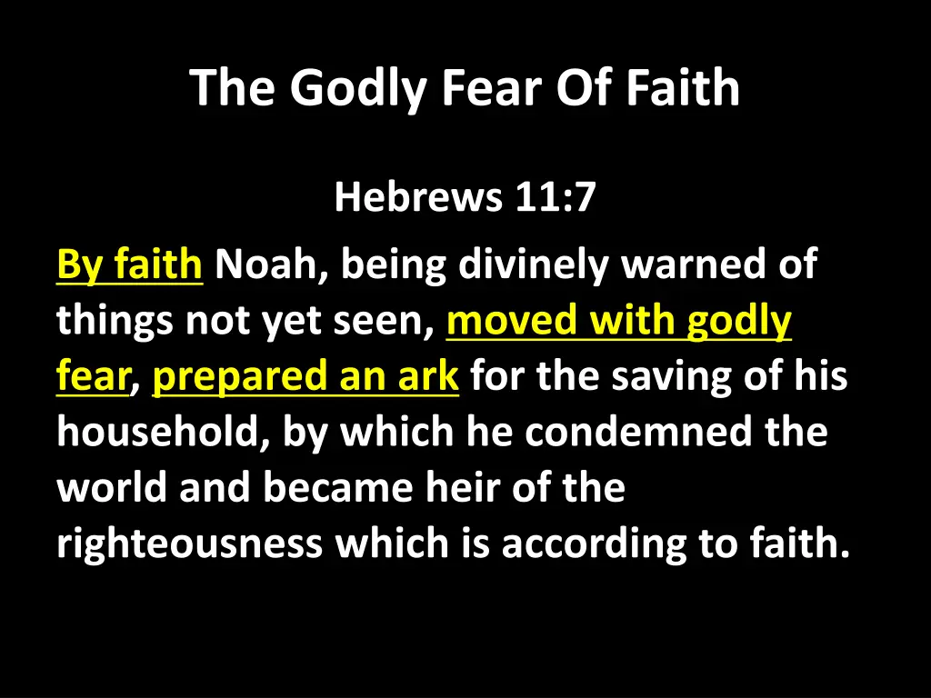 the godly fear of faith 1