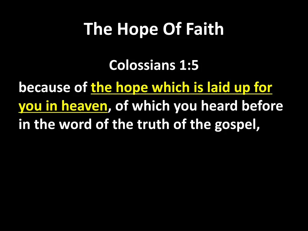 the hope of faith 3