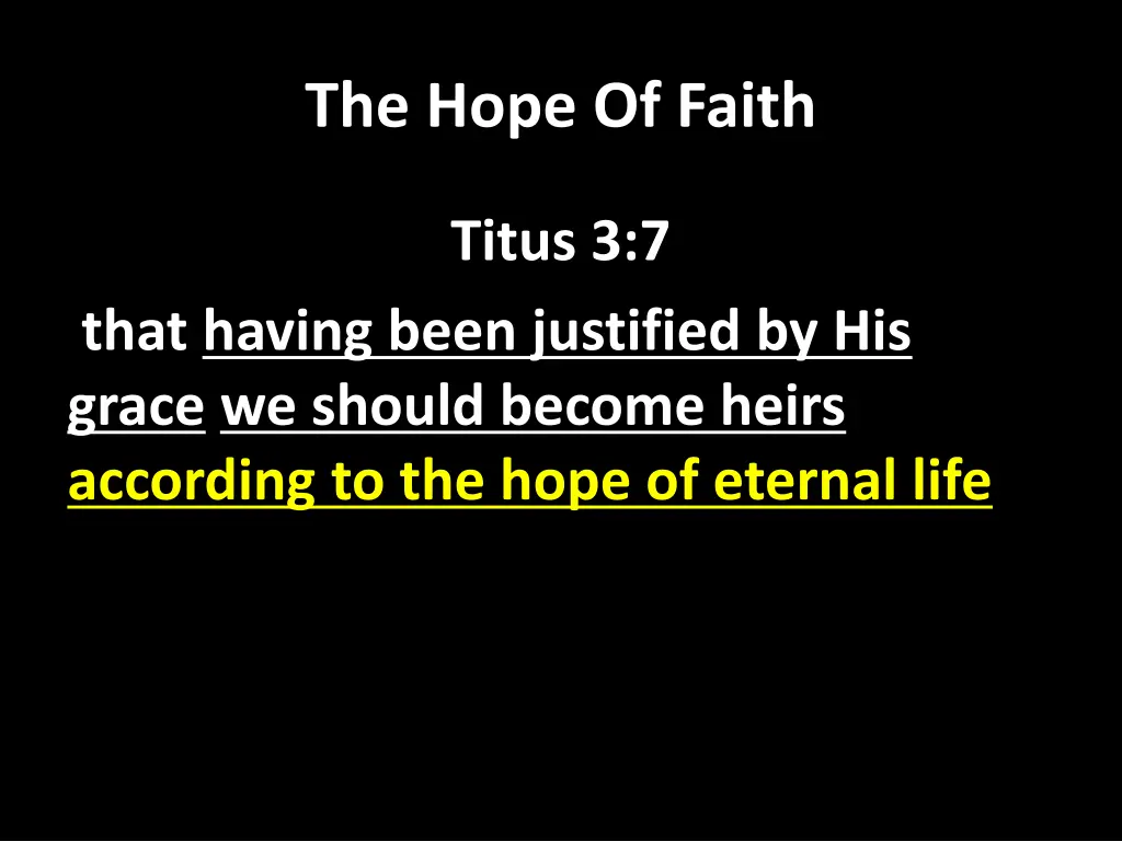 the hope of faith 5