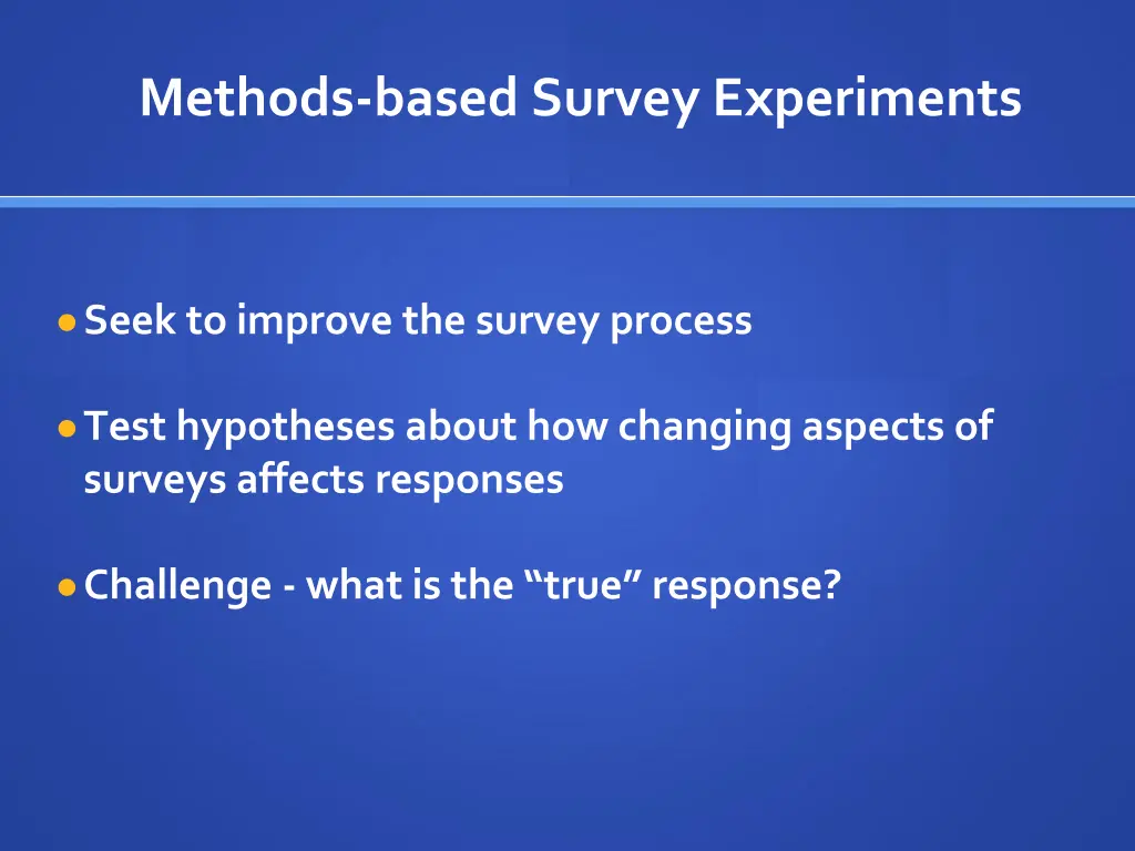 methods based survey experiments