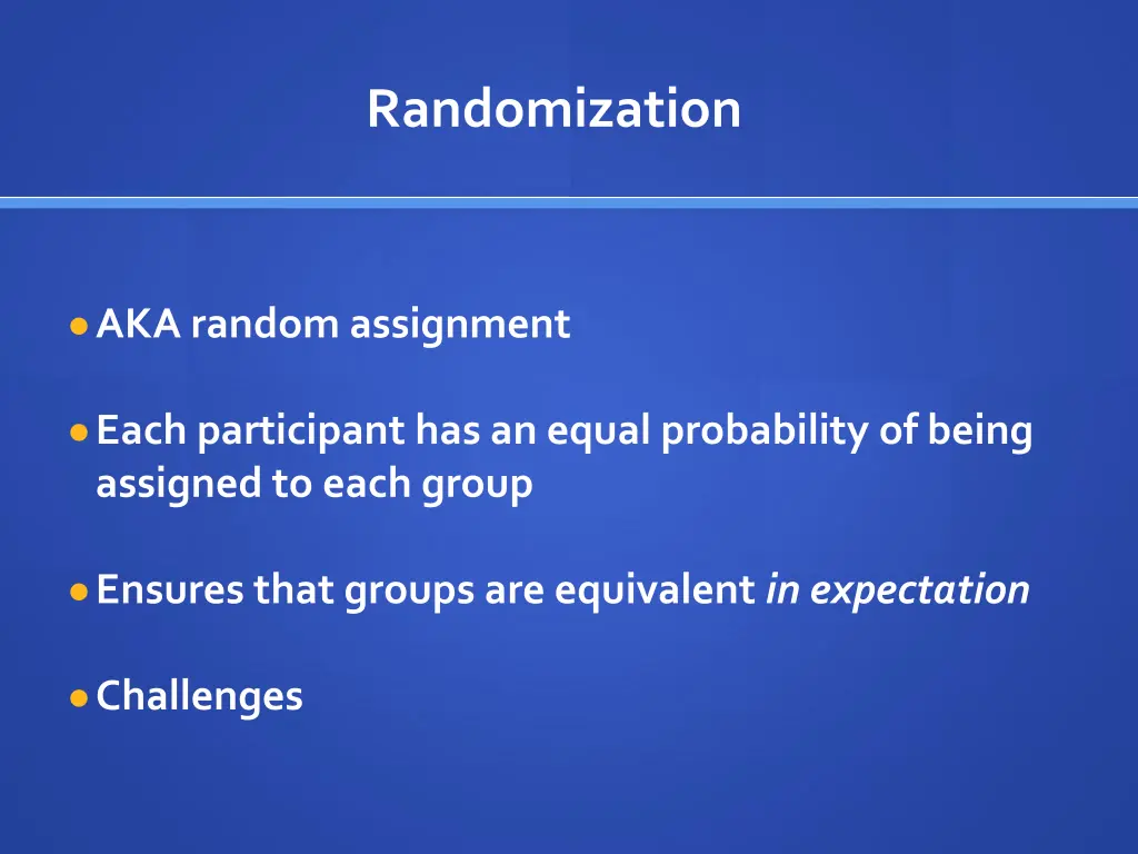 randomization