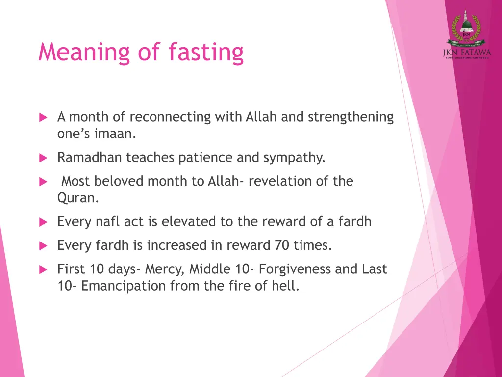 meaning of fasting