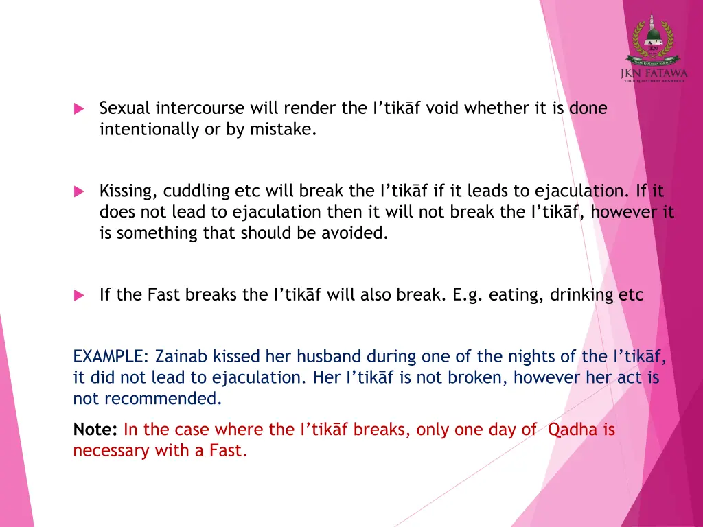 sexual intercourse will render the i tik f void