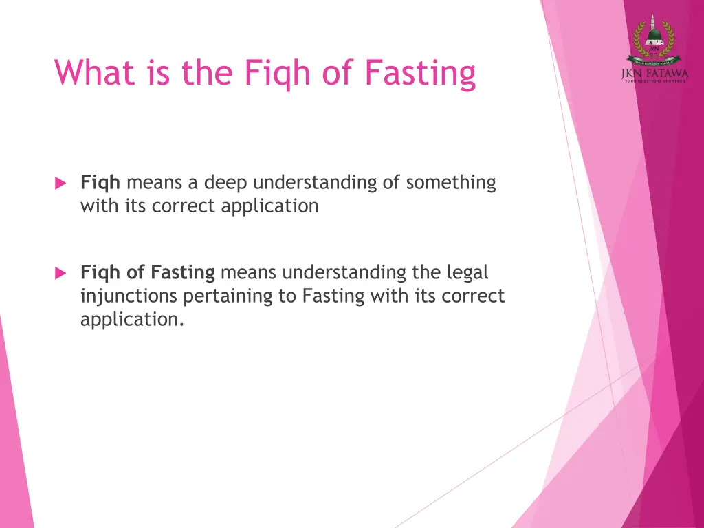 what is the fiqh of fasting