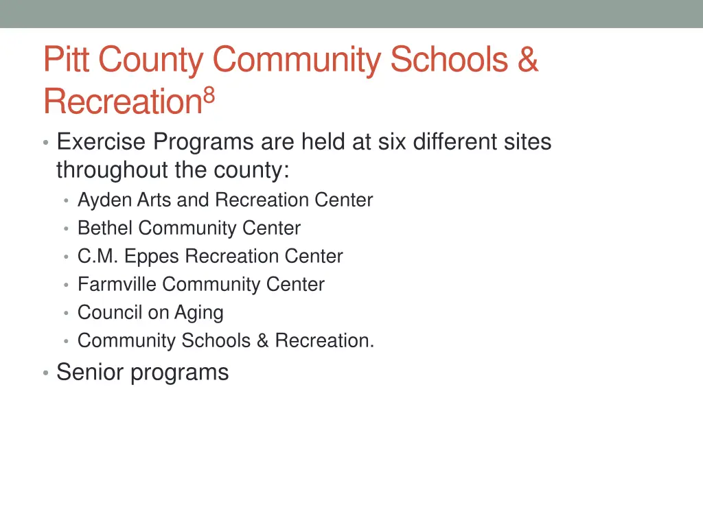 pitt county community schools recreation