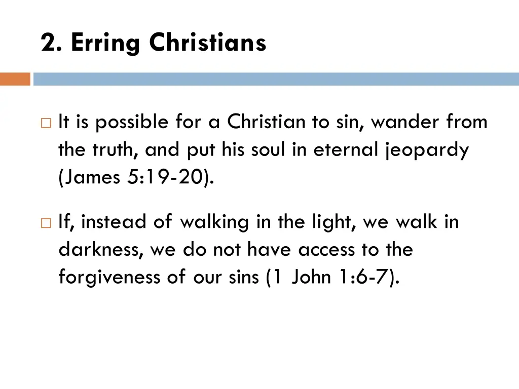 2 erring christians