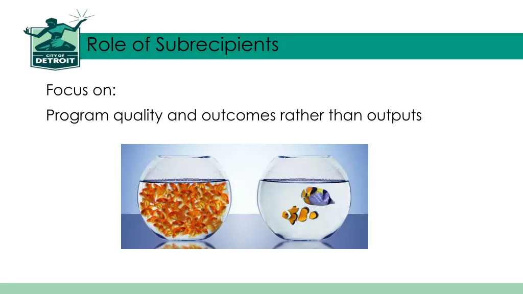 role of subrecipients