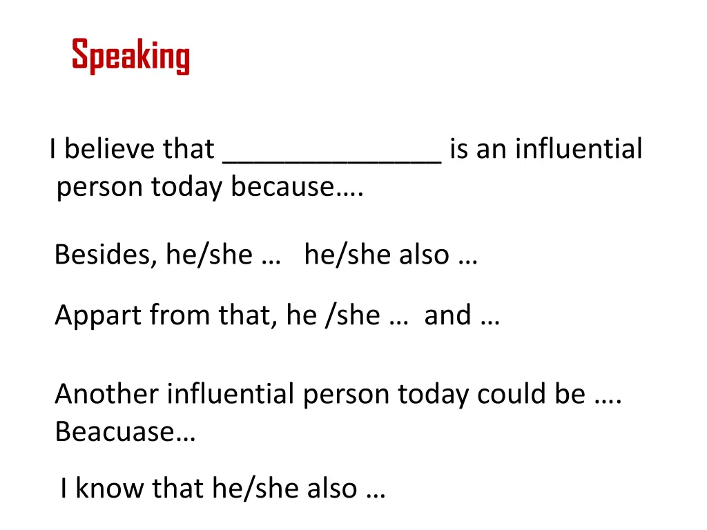 speaking