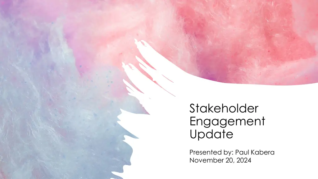 stakeholder engagement update