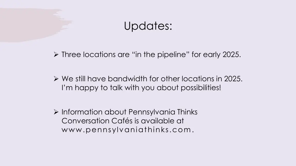 updates 2