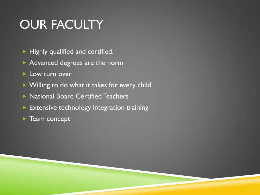 our faculty