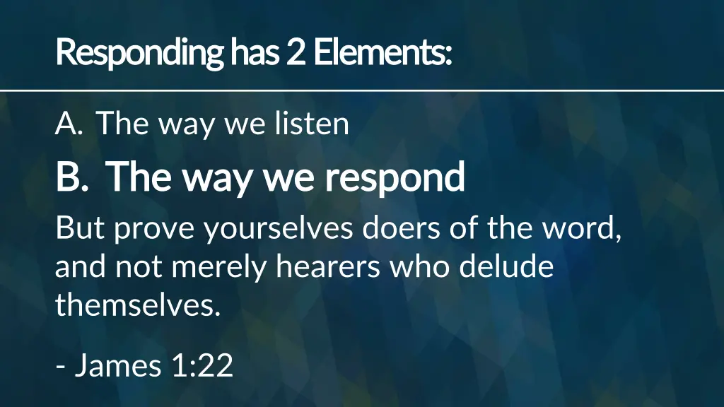 responding has 2 elements responding 1