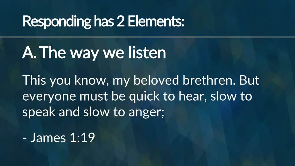 responding has 2 elements responding