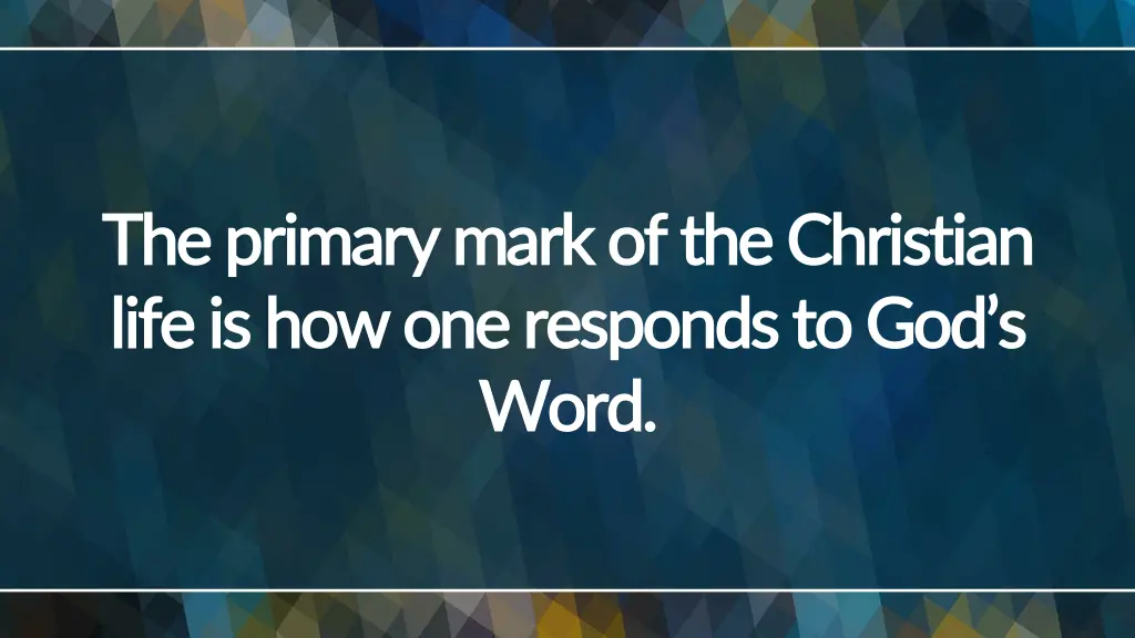 the primary mark of the christian the primary