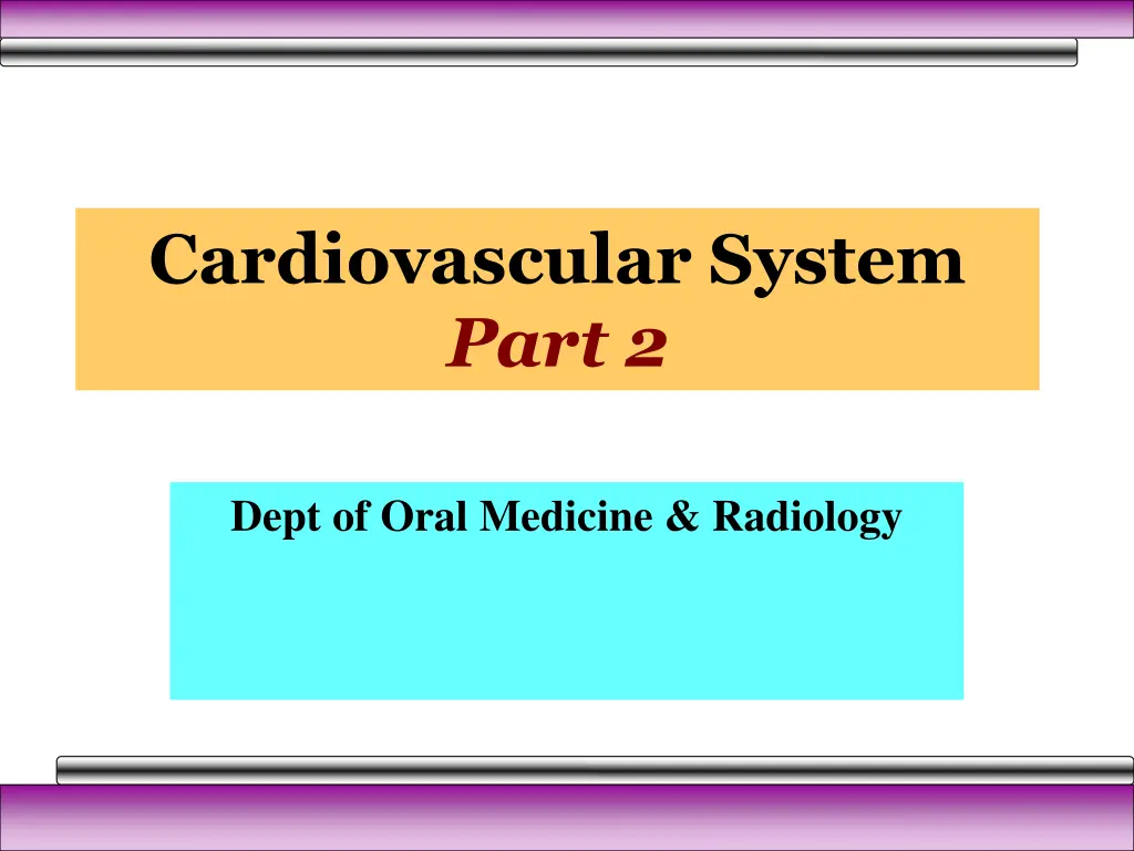 cardiovascular system part 2