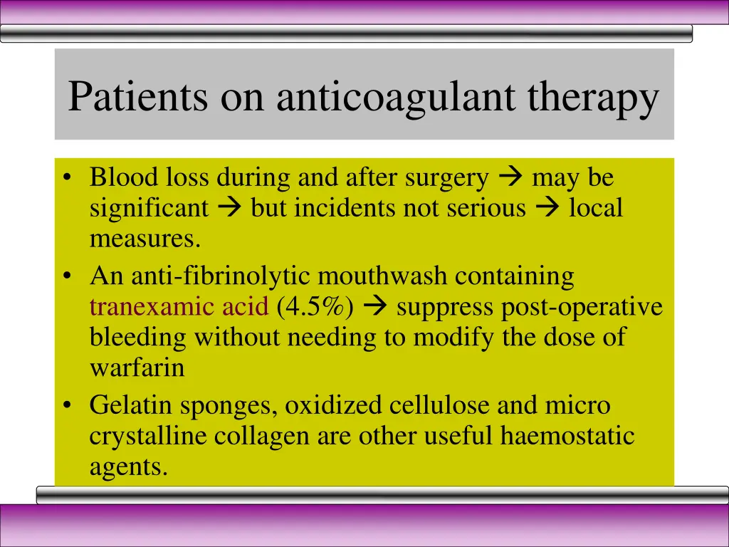 patients on anticoagulant therapy 1