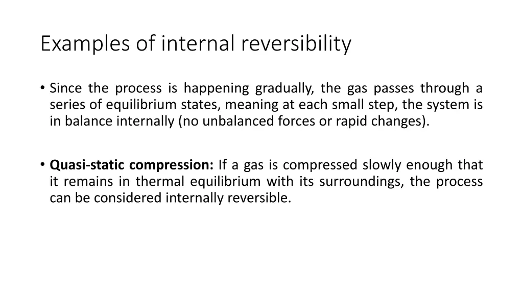 examples of internal reversibility 1