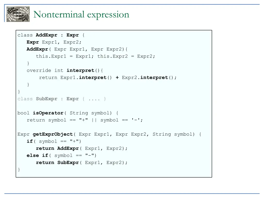 nonterminal expression