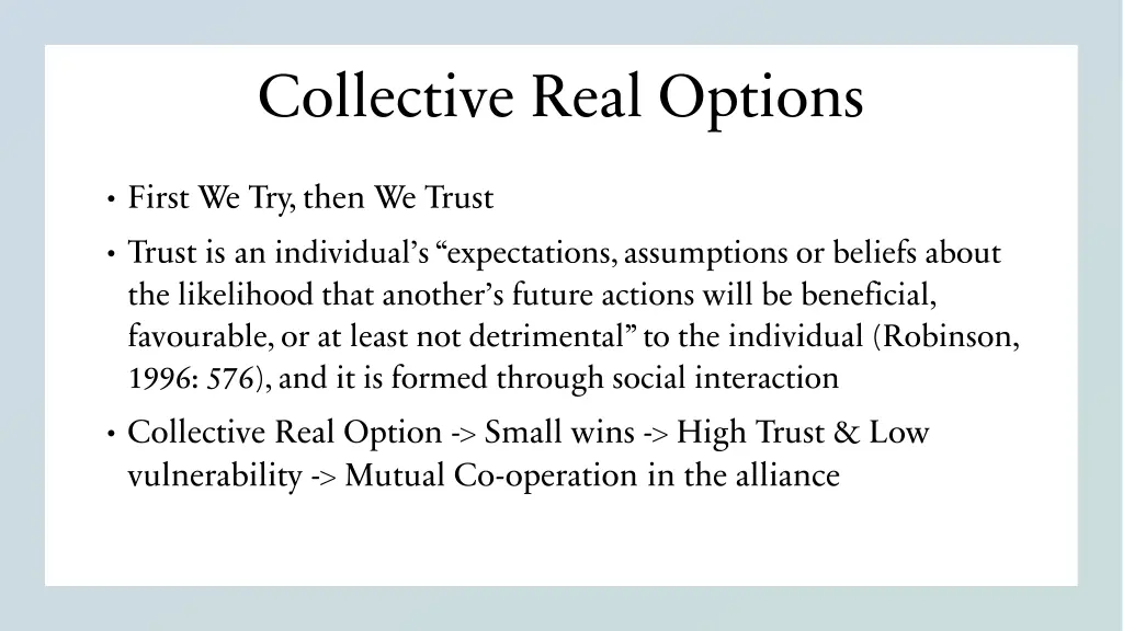 collective real options 1
