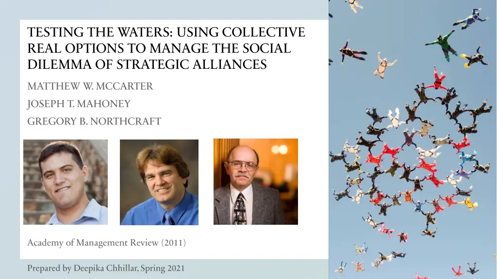 testing the waters using collective real options