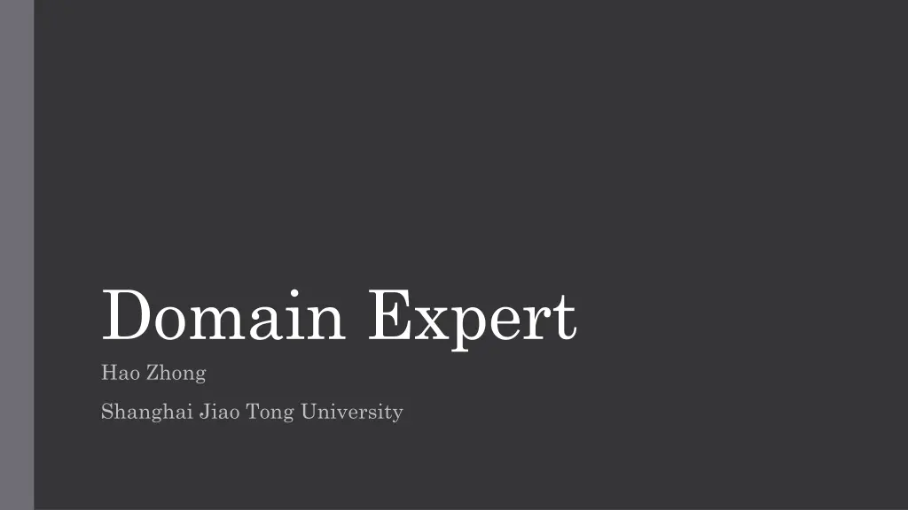 domain expert hao zhong