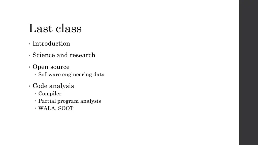 last class