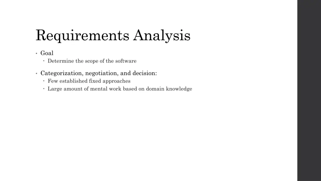 requirements analysis
