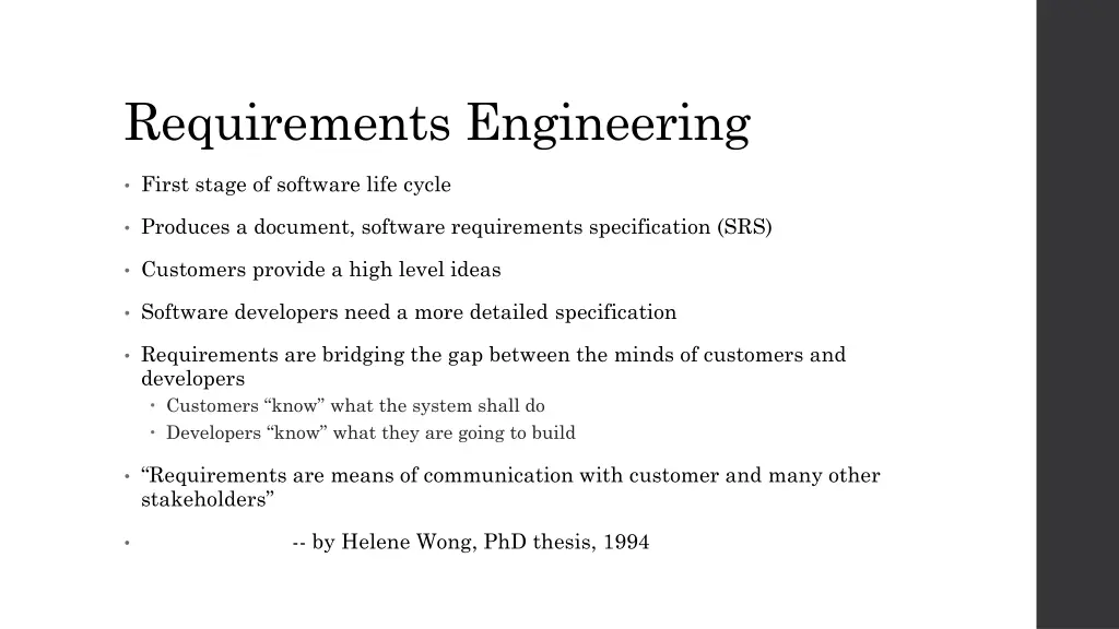requirements engineering