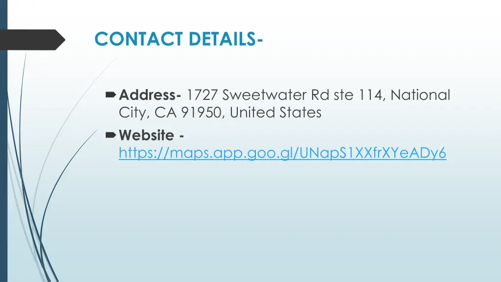 contact details