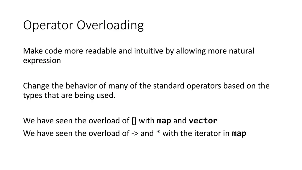 operator overloading