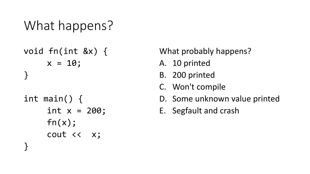 what happens 1