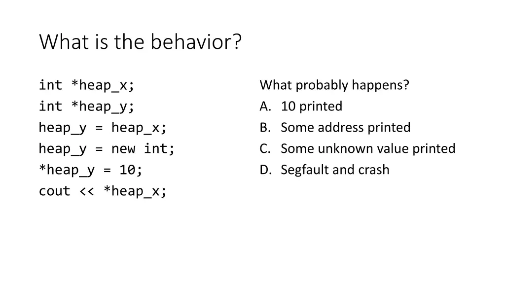 what is the behavior 2