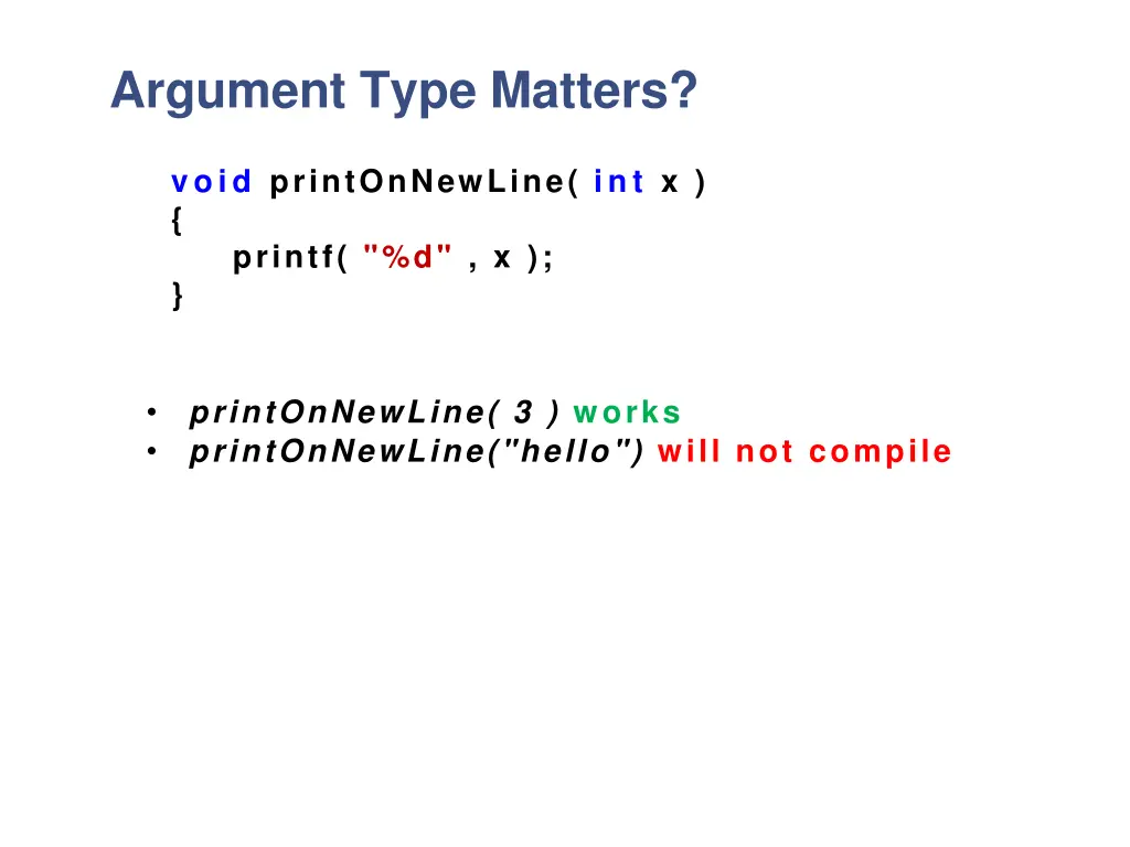 argument type matters 1