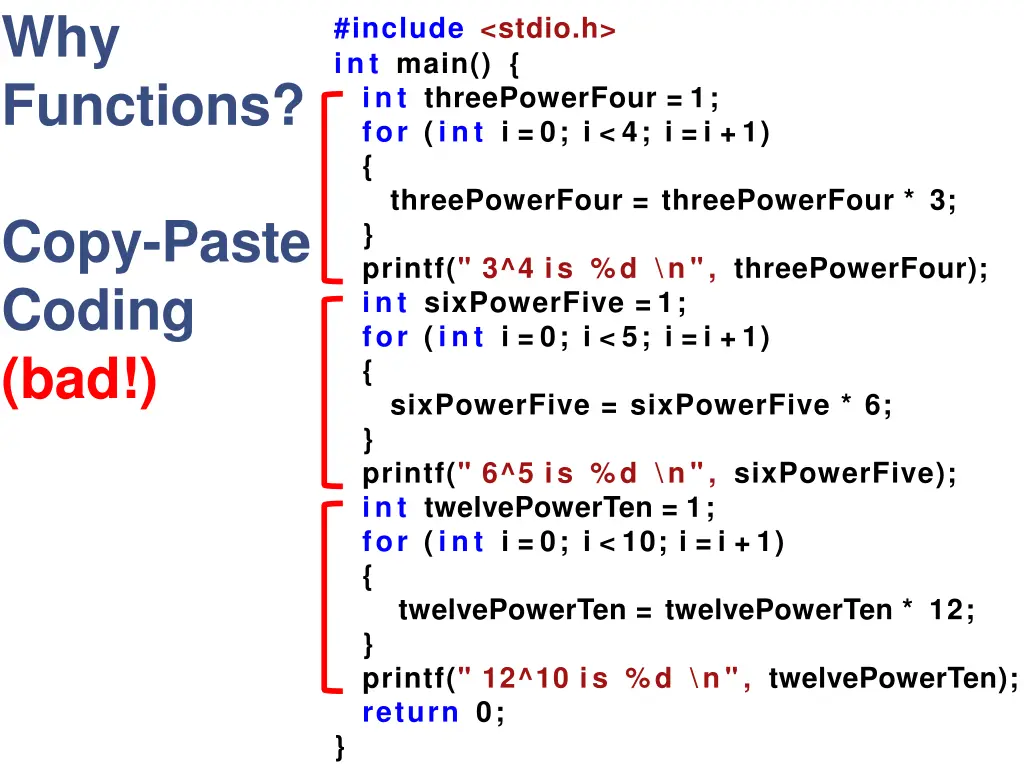 why functions