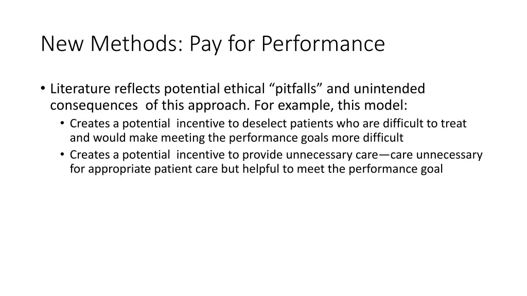 new methods pay for performance 1