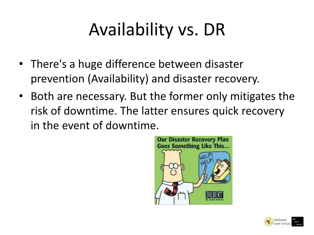 availability vs dr