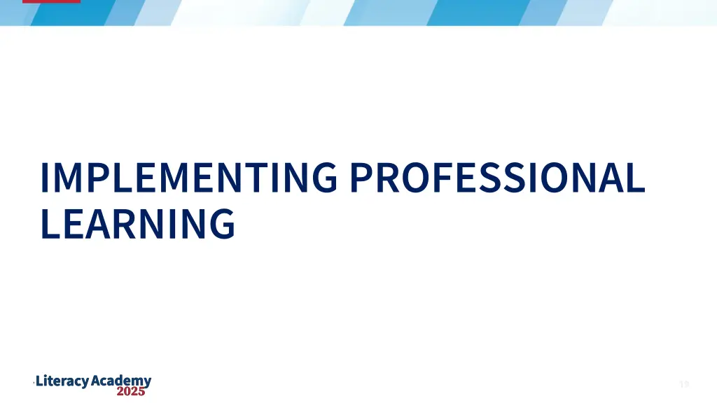 implementing professional learning