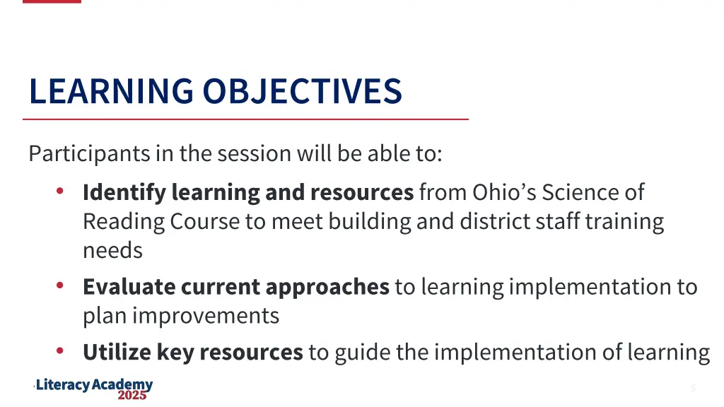 learning objectives