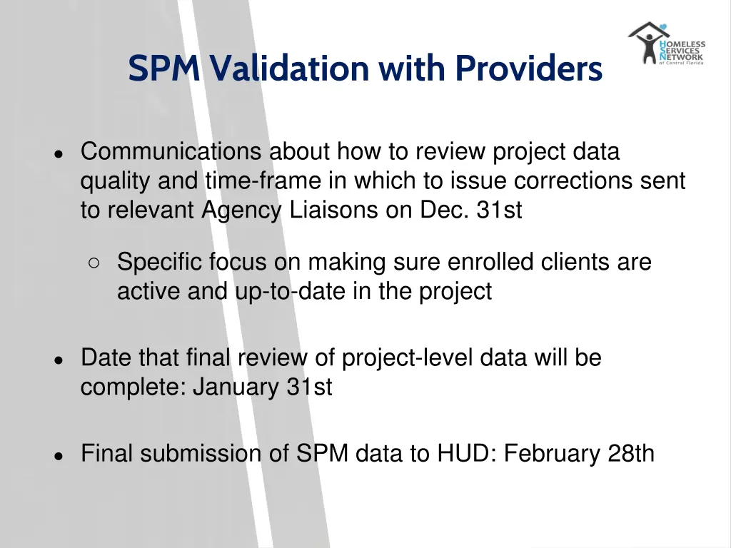 spm validation with providers