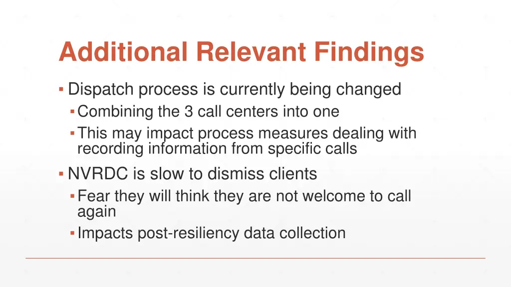 additional relevant findings