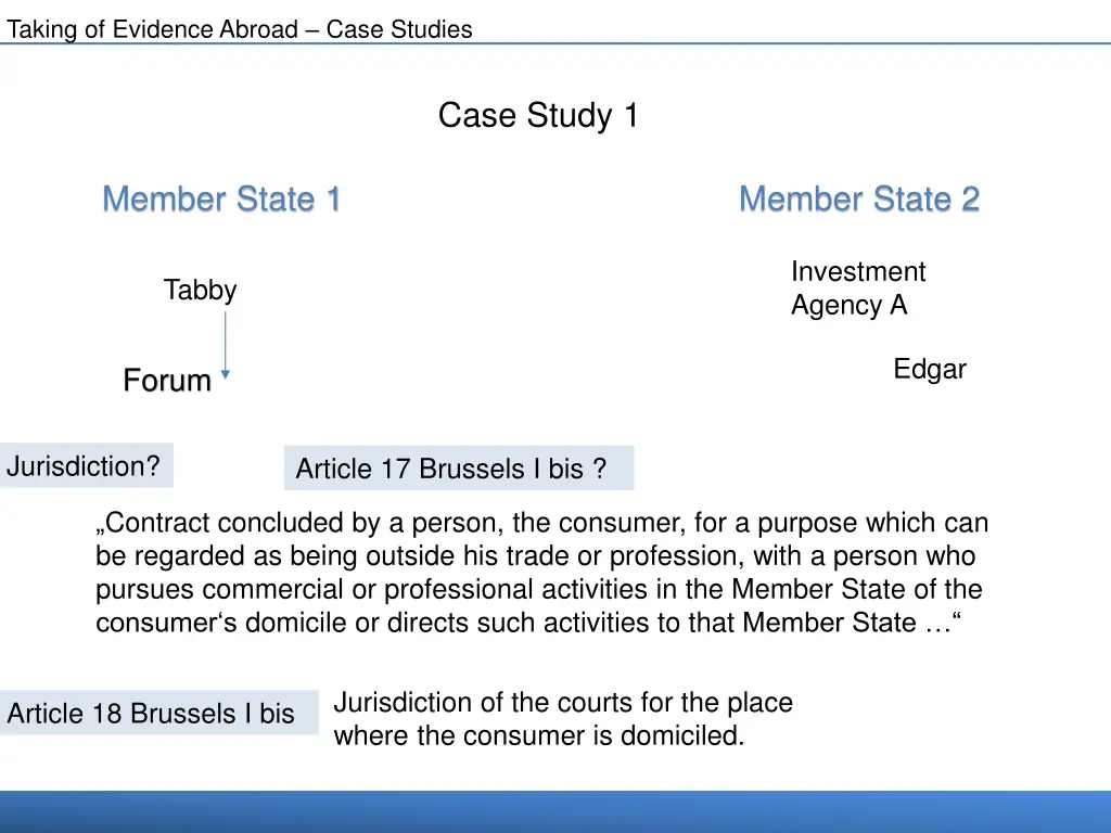 taking of evidence abroad case studies