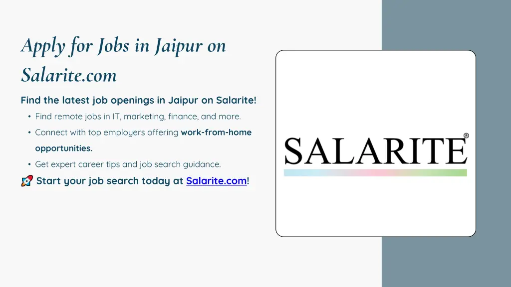 apply for jobs in jaipur on salarite com