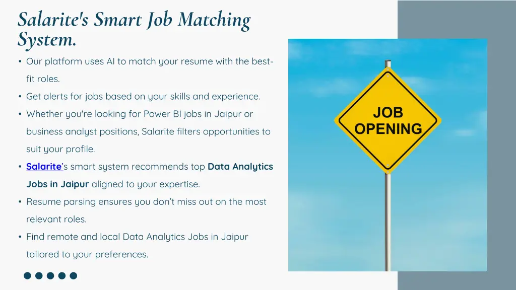 salarite s smart job matching system our platform