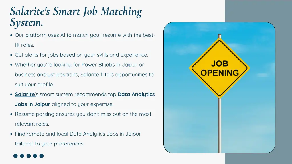 salarite s smart job matching system our platform
