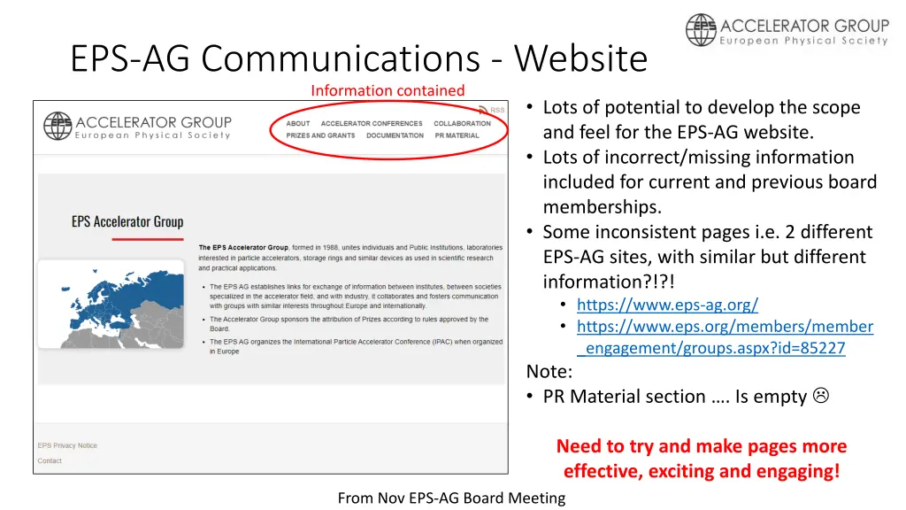 eps ag communications website information