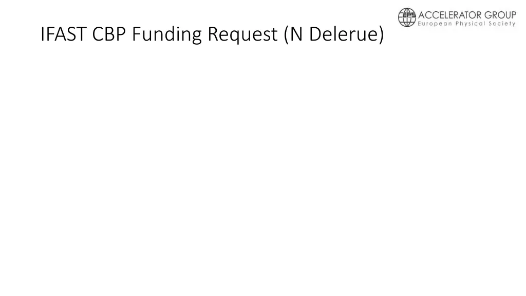 ifast cbp funding request n delerue