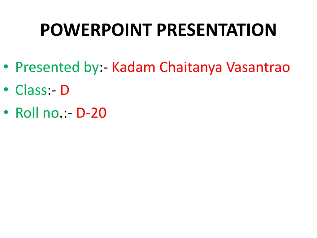 powerpoint presentation